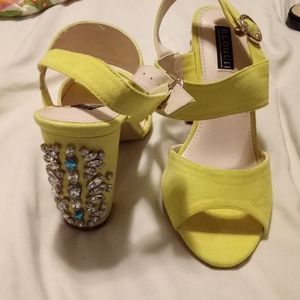 Wide width jeweled heels from Eloquii